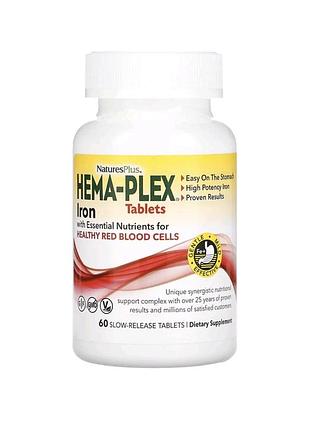 Hema-plex, залізо, 30 таблеток із повільним вивільненням