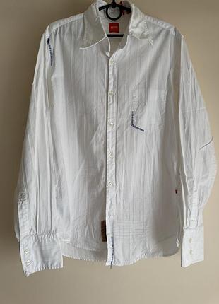 Hugo boss супер стильная белая рубашка