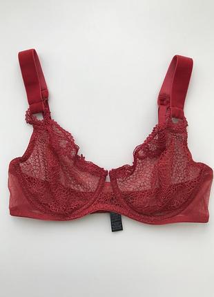 Красивый красный бюстгалтер la perla marchesa underwire bra мягкая чашка бархат кружево 75с