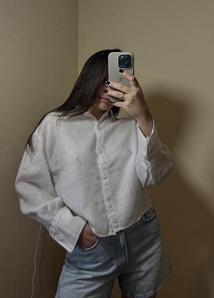 Лляна сорочка zara