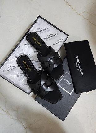 Черные шлепанцы люкс класса tribute