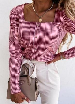 Блуза женская в клетку