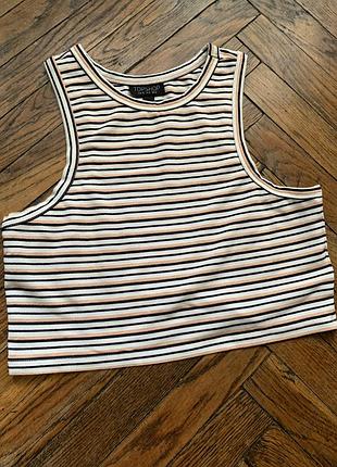 Топ в полоску xs-s, topshop