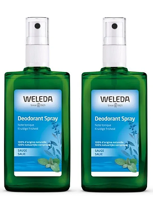 Дезодорант-спрей weleda з шавлією weleda déodorant spray à la sauge упаковка з 2-х штук по 100 мл
