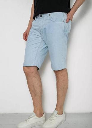 Шорти чоловічі джинсові, колір світло-блакитний, 238r20254 фото
