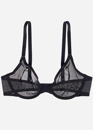 Черный бюстгальтер сеточка ella m.