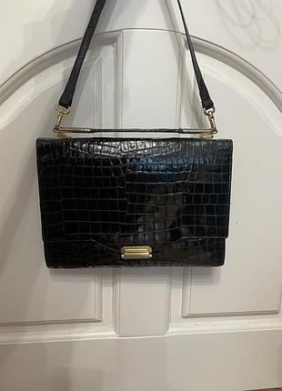 Лакована шкіряна сумка клатч кросбоді picard