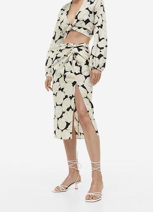 Спідниця юбка льон h&m 4