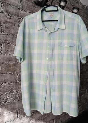 Чоловіча сорочка xxl/льон + котон