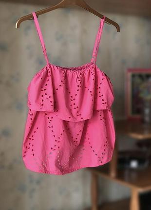 Акцентный хлопковый топ прошва