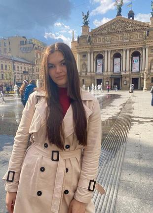 Тренч жіночий, бежевий