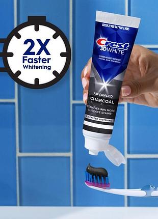 Crest 3d white advanced charcoal teeth whitening toothpaste - зубная паста с активированным углем 93г