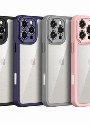 Tpu чехол transparent + colour 1,5mm для apple iphone 16 pro max (6.9")
