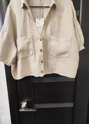 Сорочка нова , бомбер, болеро льон  zara