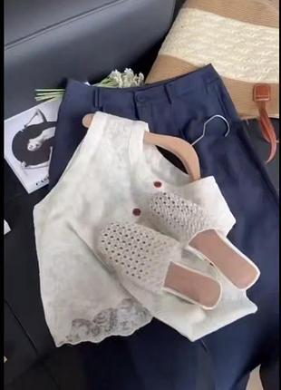 Жіночий костюм блуза і штани льон