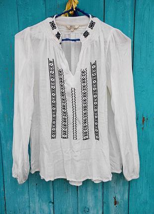 Белоснежная вышиванка-жатка,12(44-48)разм.,papaya.