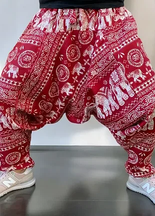 Штаны для йоги со слонами