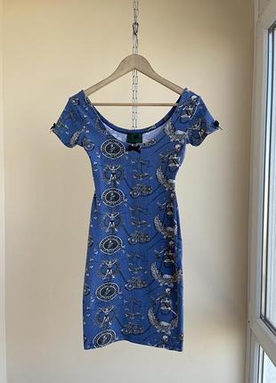 Вінтажна стрейчева принтована міні сукня jean paul gaultier junior mini dress vintage вінтаж 90х