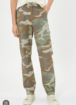 Брюки джинсовые милитари хаки подростковые