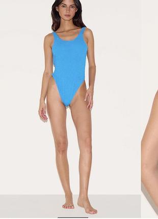 Купальник жіночий суцільний на s-m синього кольору