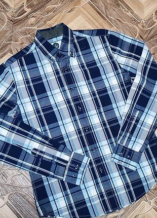 Сорочка в клітинку чоловіча/підліткова charles wilson з довгими рукавами.