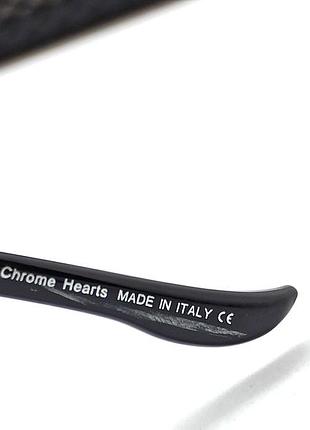 Chrome hearts очки мужские солнцезащитные модные серый градиент в серебристом металле в футляре7 фото