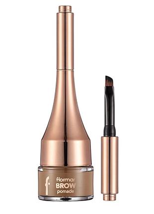 Flormar brow pomade тон відтінок 1 01 beige помада помадка для брів і пензлик з пензликом
