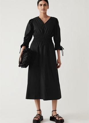 Сукня  midaxi waisted з чистої бавовни з v-подібним вирізом від m&s.