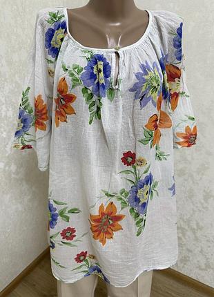 Італійська котонова блуза марльовка італія