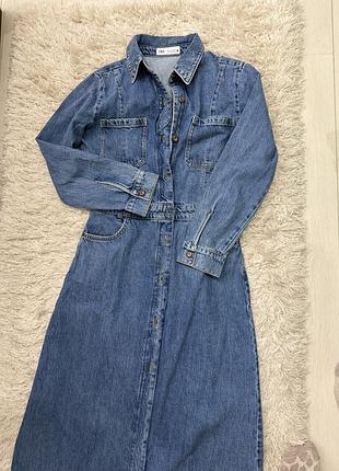 Сукня джинсова zara на м