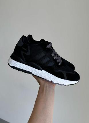 Мужские кроссовки adidas nite jogger white/black/violet скидка sale | smb