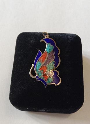 Кулон підвіска клуазонне перегородчаста емаль вінтаж