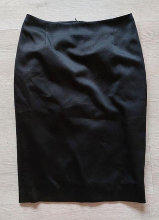 Шикарна атласна спідниця - олівець zero з розрізом