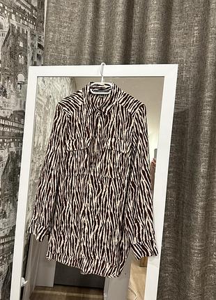 Сорочка в принт зебра