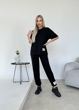 Легкий спортивний костюм на літо, жіночий спортивний костюм, штани та футболка 🔥