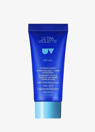 Сонцезахисний крем ultra violette spf 50 hydrating body+hand sunscreen 30 ml