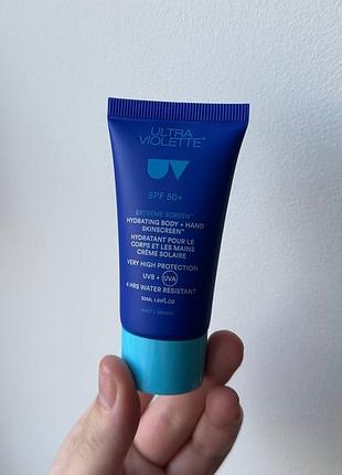 Сонцезахисний крем ultra violette spf 50 hydrating body+hand sunscreen 30 ml2 фото