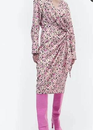 Платье h&m рисунок цветы сакуры р. xxl