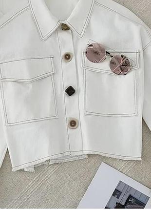 Куртка бомбер zara джинсовая укороченная куртка