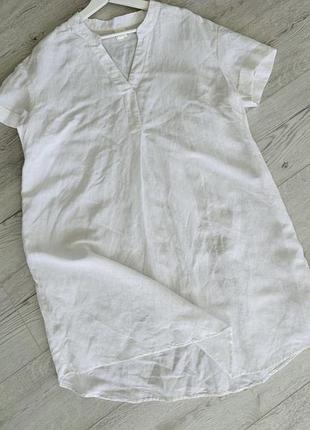 Туника платье из льна и вискозы zara h&m5 фото