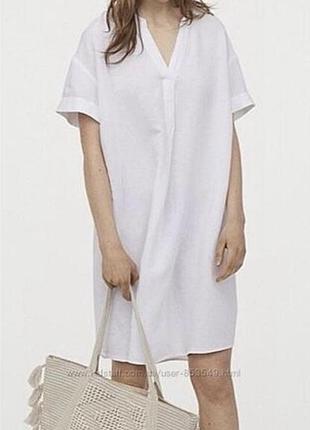 Туника платье из льна и вискозы zara h&m
