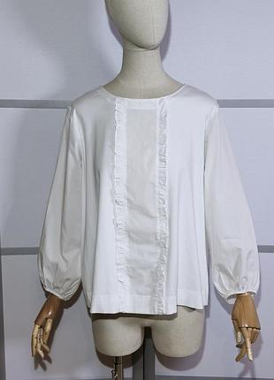 Carolyn donnelly the edit роскошная белая коттоновая рубашка блуза