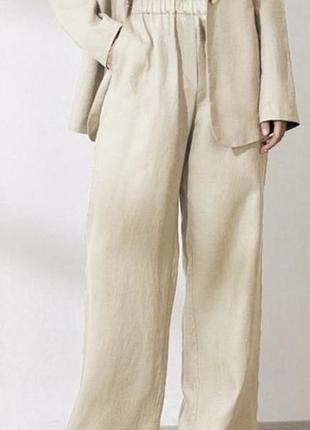 Брюки брюки из льна zara