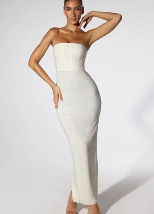 Максі сукня повністю в камні ох поллі