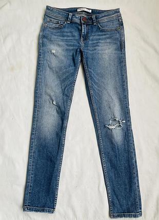 Джинсы женские рваные zara размер s (36)
