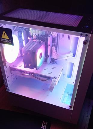 Пк в белом корпусе: e5-2650v4, rx580 8gb, 16gb ddr4 2666мгц, ssd 480gb, psu 550w machinist x99 v1.02 фото