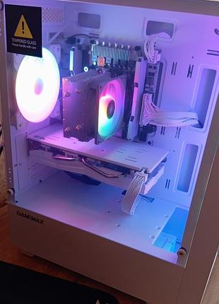 Пк в білому корпусі: e5-2650v4, rx580 8gb, 16gb ddr4 2666мгц, ssd 480gb, psu 550w machinist x99 v1.0