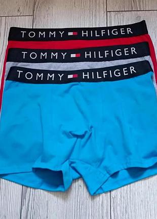 Труси боксери чоловічі, нижня білизна комплект 3 шт. tommy hilfiger