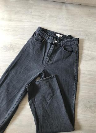 Прямі джинси з високою посадкою h&m
