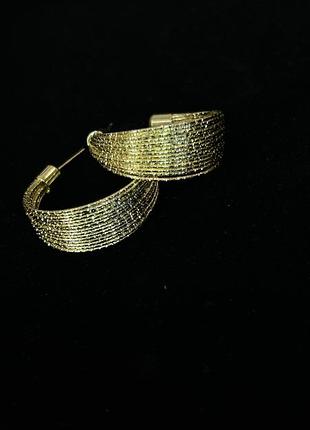 Женские золотые серьги кольца ⚜️